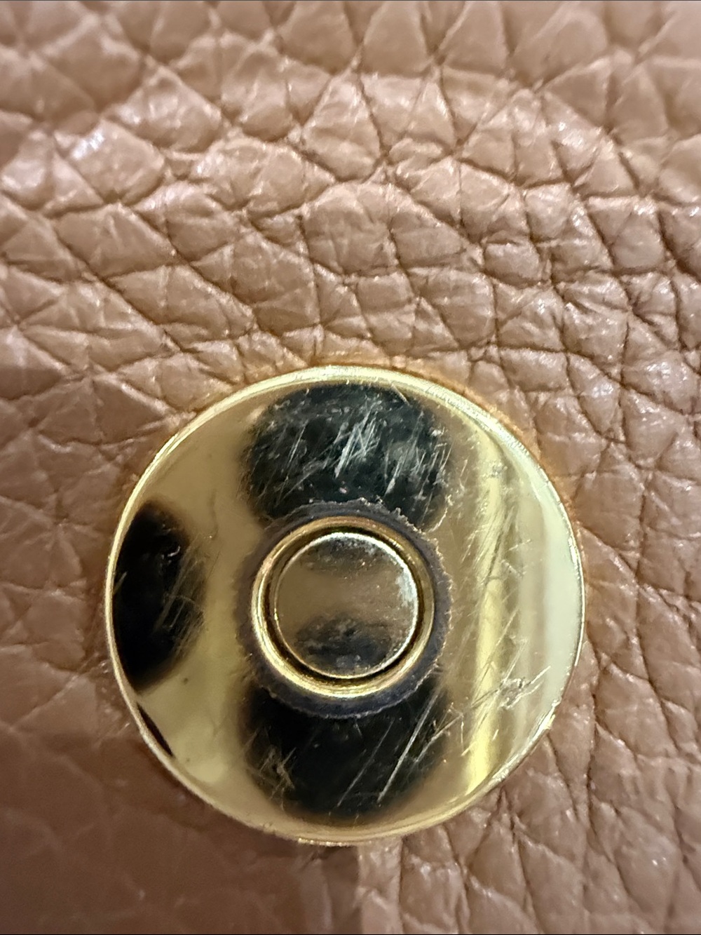 Michael Kors Brown Pebbled Leather Crossbody with Gold Plate- Needs strap - Picture 11 of 11